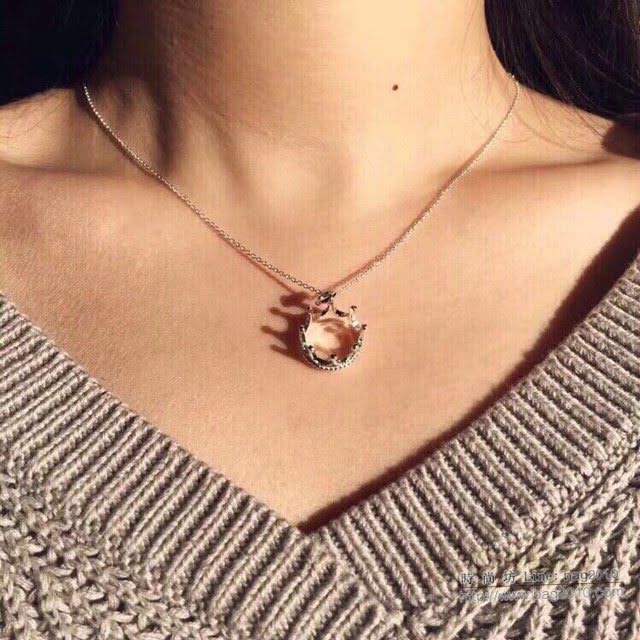 Tiffany純銀飾品 蒂芙尼女士專櫃爆款925皇冠素銀銀項鏈  zgt1597